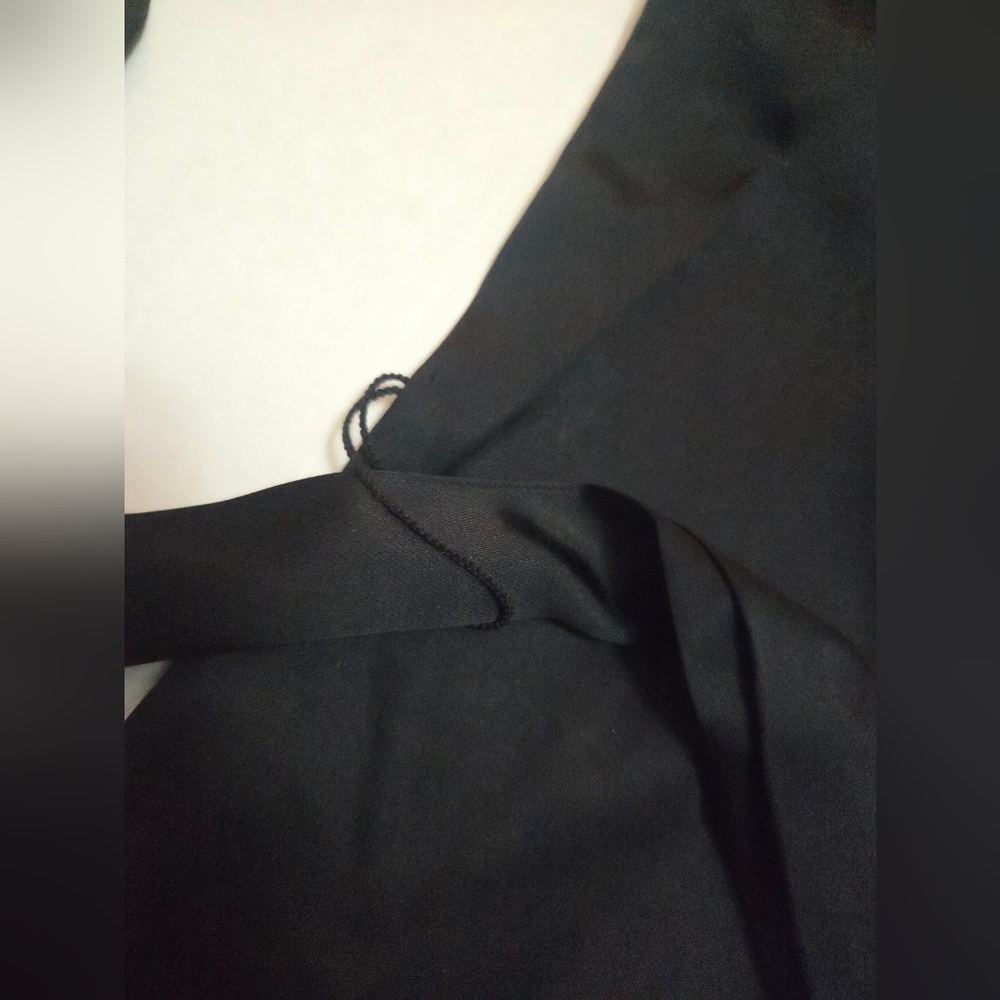 NWT Lane Bryant Plus Size Black Tunic Top with Tie Waist Size 18 - Picture 7 of 11